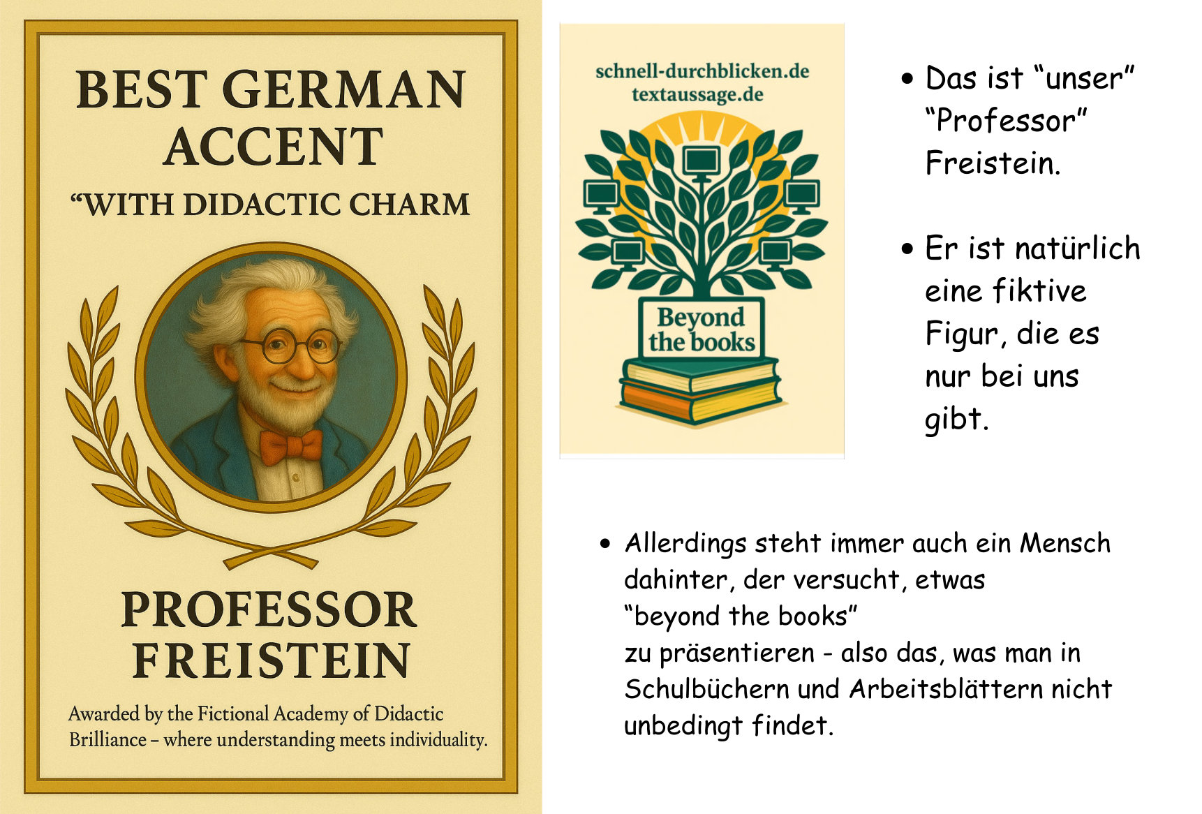 Vorstellung von Anders Freistein, unserem fiktiven Experten für entspannten Deutschunterricht